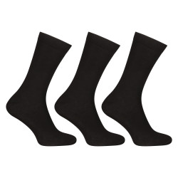 3PACK Socken Nedeto lang Bambus schwarz (3PBV01)
