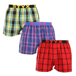 3PACK Herren Boxershorts Styx sportlicher Gummizug mehrfarbig (3B103133)