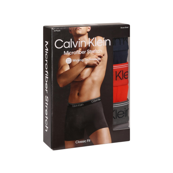 3PACK Herren Klassische Boxershorts Calvin Klein mehrfarbig (NB2570A-MGY)