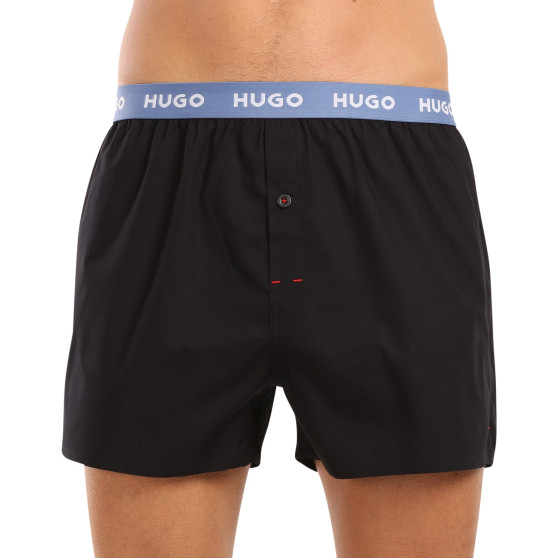 3PACK Herren Boxershorts HUGO schwarz (50518079 961)