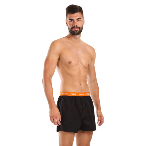 3PACK Herren Boxershorts HUGO schwarz (50518079 961)