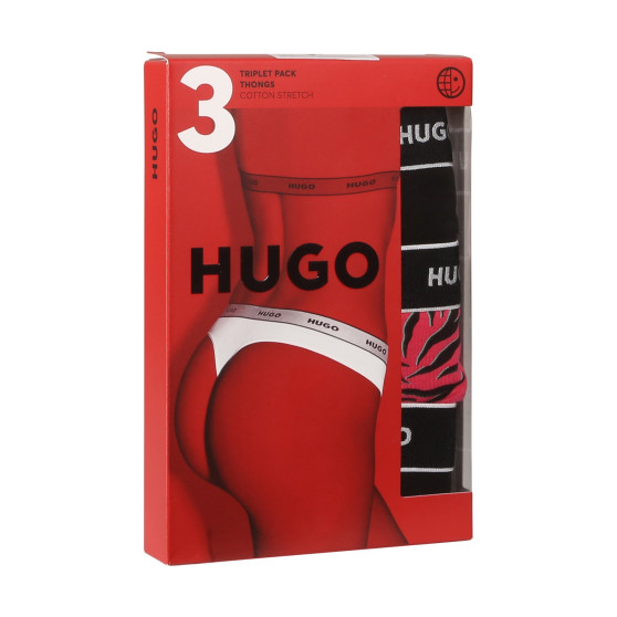 3PACK Damen Tangas HUGO mehrfarbig (50495870 661)