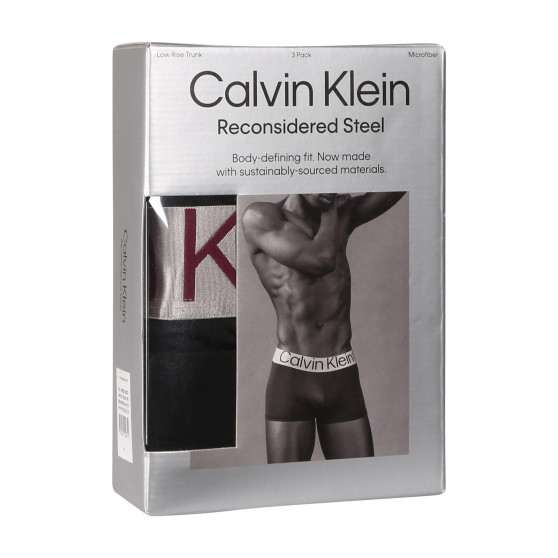 3PACK Herren Klassische Boxershorts Calvin Klein schwarz (NB3074A-MJ3)