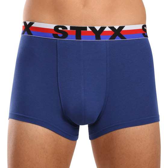 3PACK Styx Herren Boxershorts Sport elastisch dunkelblau tricolour (3G1968)