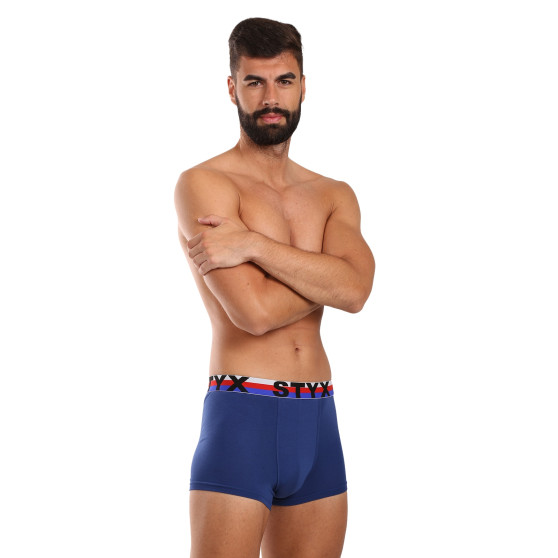 3PACK Styx Herren Boxershorts Sport elastisch dunkelblau tricolour (3G1968)