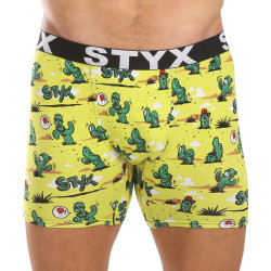 Styx Herren Boxershorts lang Kunst Sport Gummi Kaktus (UN1351)