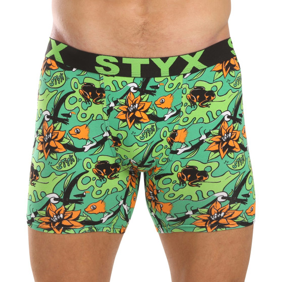 Styx Herren Boxershorts lang Kunst Sport Gummi tropisch (UN1557)