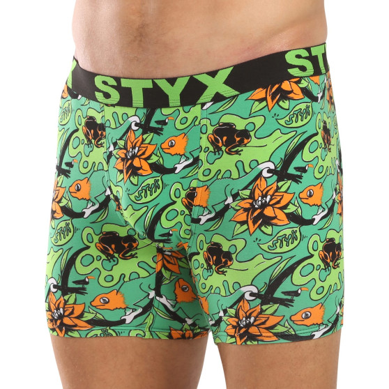 Styx Herren Boxershorts lang Kunst Sport Gummi tropisch (UN1557)