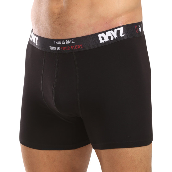 3PACK Herren Klassische Boxershorts DAYZ schwarz (DZ001)