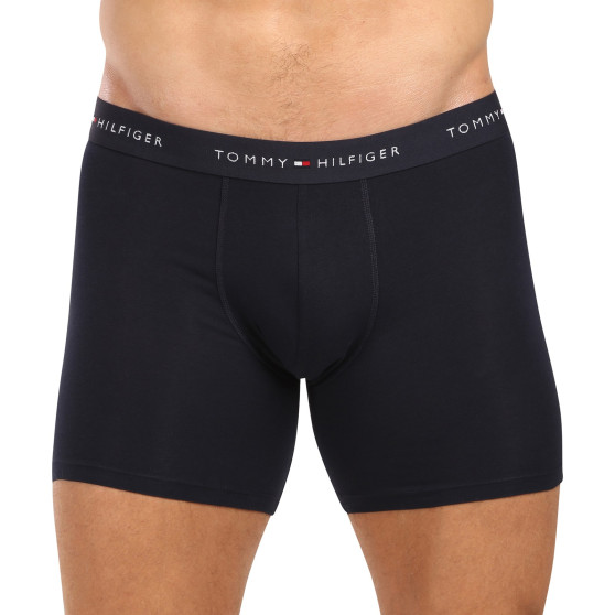 3PACK Herren Klassische Boxershorts Tommy Hilfiger dunkelblau (UM0UM02765 0W3)