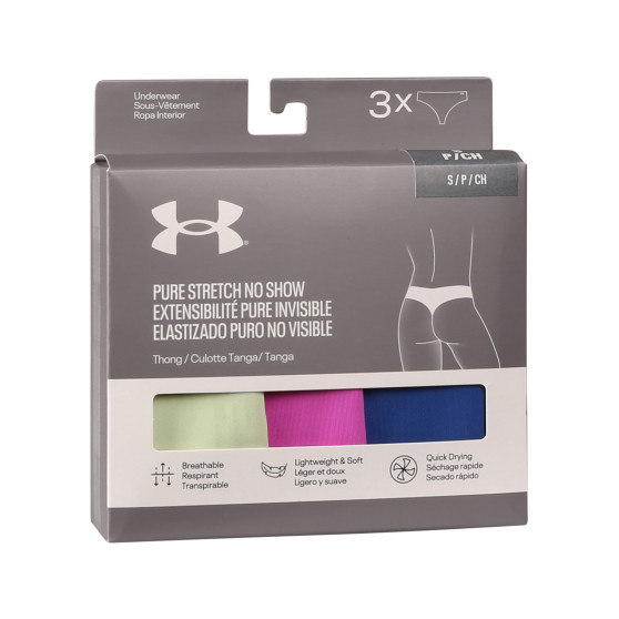 3PACK Damen Tangas Under Armour mehrfarbig (1383893 543)