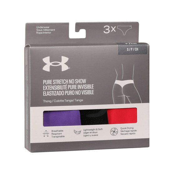 3PACK Damen Tangas Under Armour mehrfarbig (1383894 001)