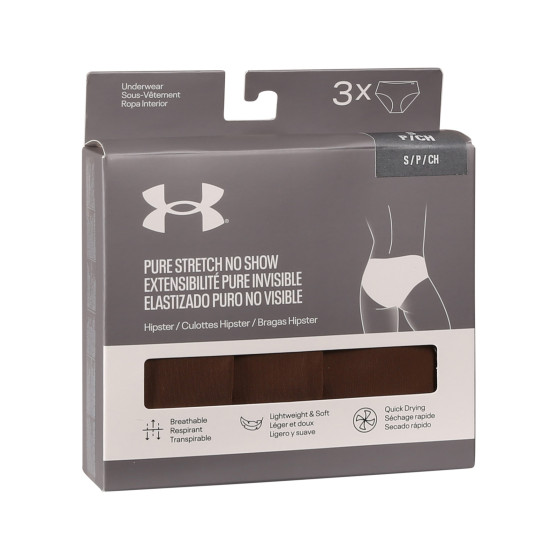 3PACK Damen Slips Under Armour braun (1383895 625)