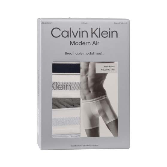 3PACK Herren Klassische Boxershorts Calvin Klein mehrfarbig (NB3954A-PS9)