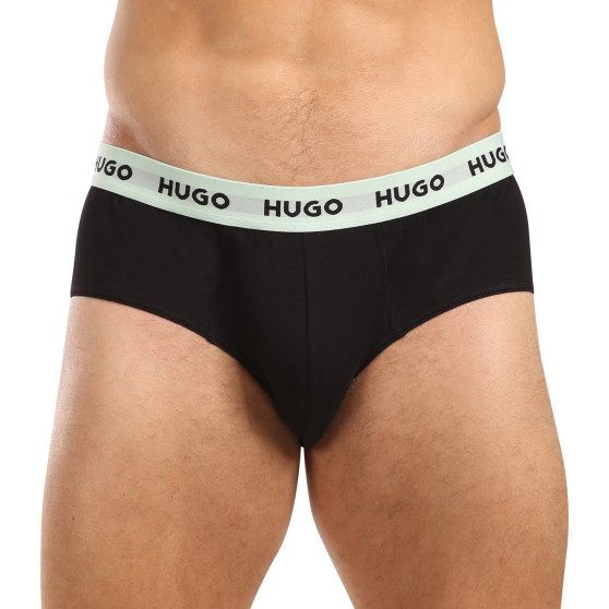 3PACK Herren Slips HUGO schwarz (50517879 961)