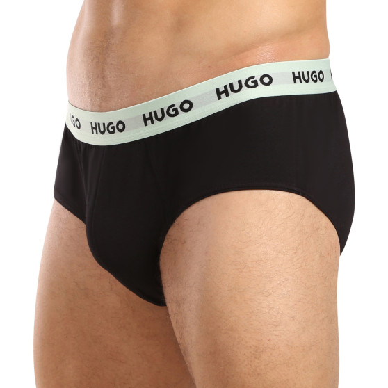 3PACK Herren Slips HUGO schwarz (50517879 961)