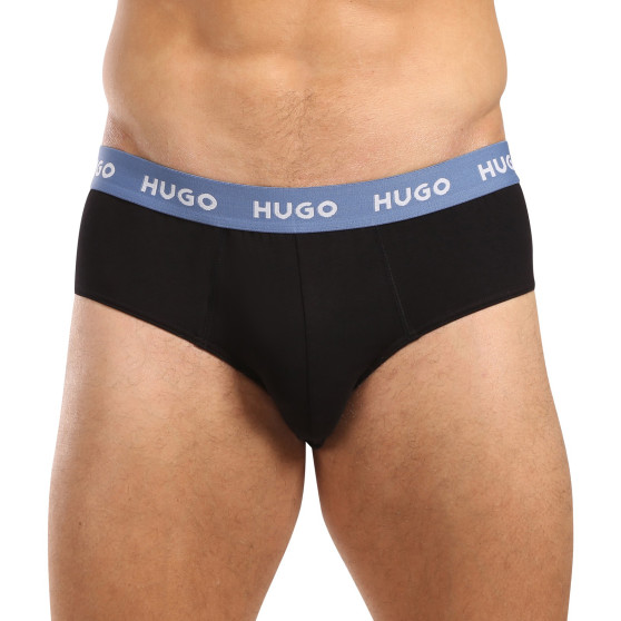 3PACK Herren Slips HUGO schwarz (50517879 961)