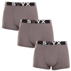 3PACK Herren Klassische Boxershorts Styx sportlicher Gummizug Übergröße dunkelgrau (R10636363)