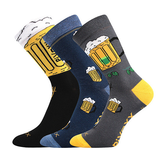 3PACK Herren Socken VoXX Mehrfarbig (Pivo-mix5)