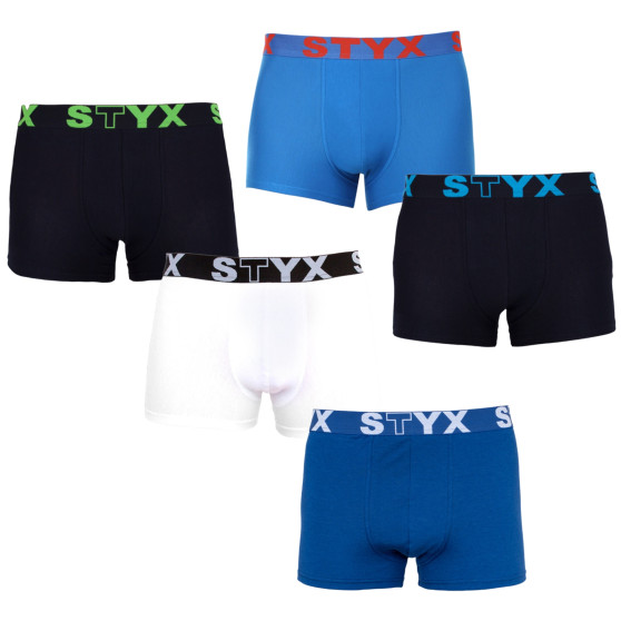 5PACK Herren Boxershorts Styx Sport elastisch Übergröße schwarz (5R960)