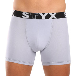 Herren Klassische Boxershorts Styx long sportlicher Gummizug hellgrau (U1067)