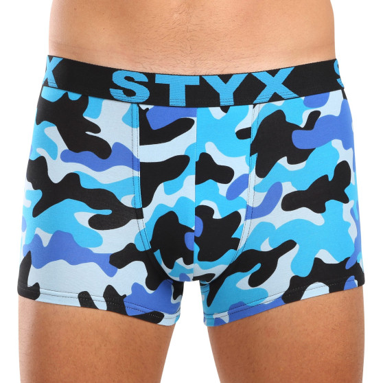 Styx Herren Boxershorts Kunst Sport Gummi Camouflage blau (G1850)