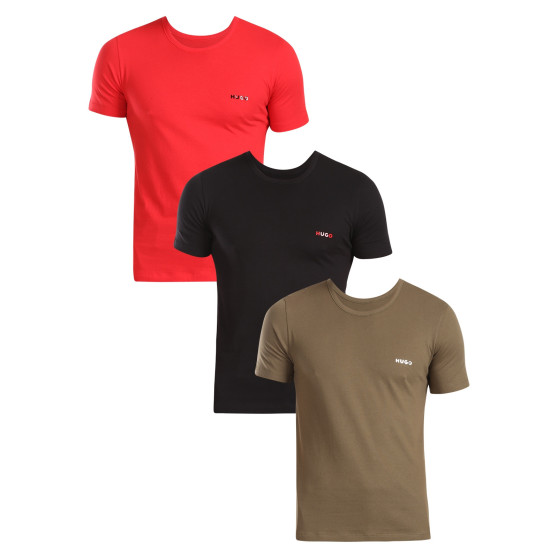 3PACK Herren T-Shirt HUGO mehrfarbig (50480088 985)