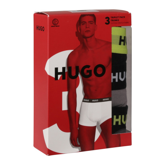 3PACK Herren Klassische Boxershorts HUGO mehrfarbig (50517878 986)