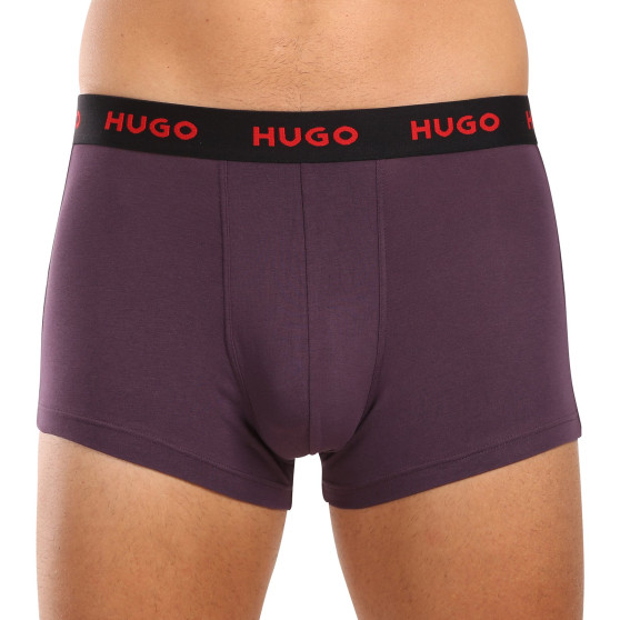 3PACK Herren Klassische Boxershorts HUGO mehrfarbig (50517878 987)