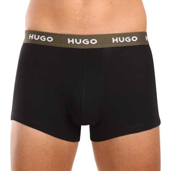 3PACK Herren Klassische Boxershorts HUGO schwarz (50517878 988)