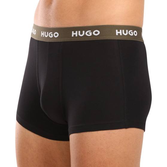 3PACK Herren Klassische Boxershorts HUGO schwarz (50517878 988)