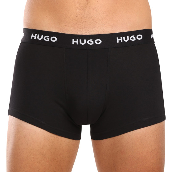 3PACK Herren Klassische Boxershorts HUGO schwarz (50517878 988)