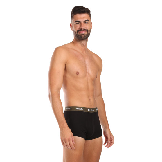 3PACK Herren Klassische Boxershorts HUGO schwarz (50517878 988)