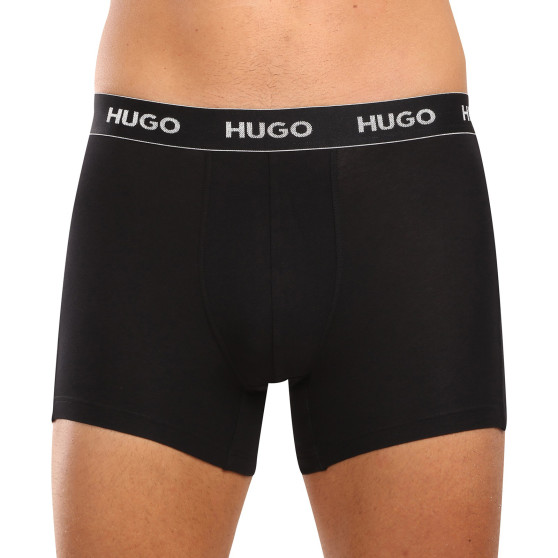 3PACK Herren Klassische Boxershorts HUGO schwarz (50517886 991)