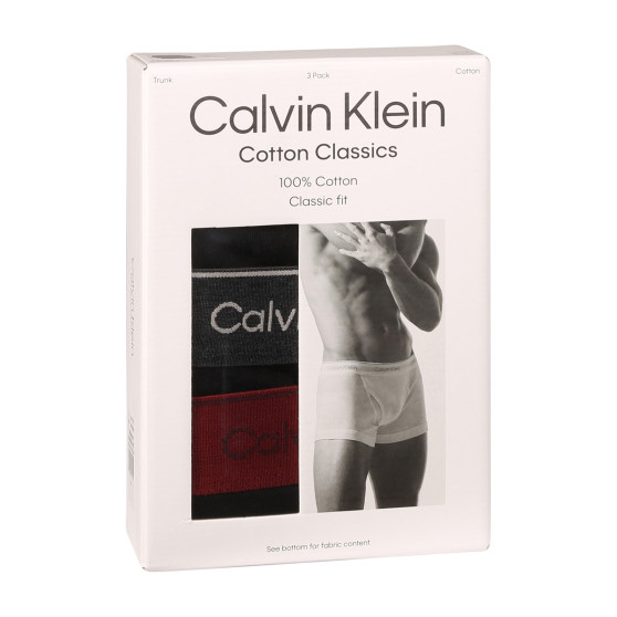 3PACK Herren Klassische Boxershorts Calvin Klein schwarz (NB4002A-PRU)