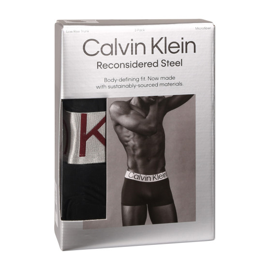 3PACK Herren Klassische Boxershorts Calvin Klein schwarz (NB3074A-Q09)