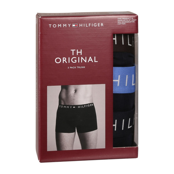 3PACK Herren Klassische Boxershorts Tommy Hilfiger dunkelblau (UM0UM03181 0X0)