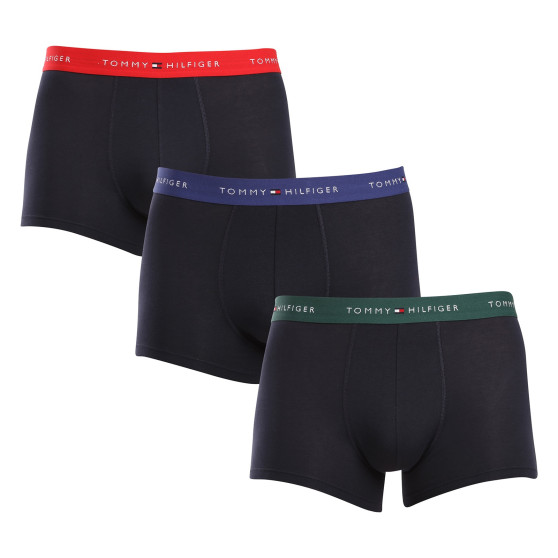 3PACK Herren Klassische Boxershorts Tommy Hilfiger dunkelblau (UM0UM02763 0WN)